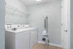 Walk-in Laundry Room With Full Size Washer & Dryer